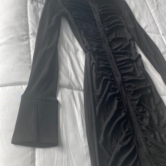 Rouched button down mini dress - Picture 3 of 3